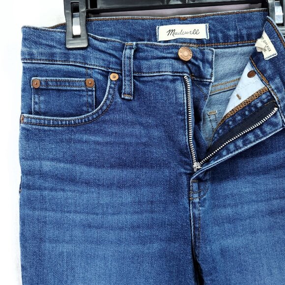 Madewell Jeans Women's 26 Blue Denim Mid-Rise Kick Out Bootcut Leg Zip Fly Retro - Picture 6 of 14